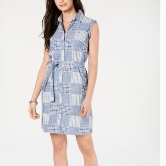 Tommy Hilfiger Dresses & Skirts - Tommy Hilfiger Patchwork Button Down Dress Size 4